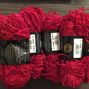 Lion Chenille Sensations Yarn 12 Skeins Garnet